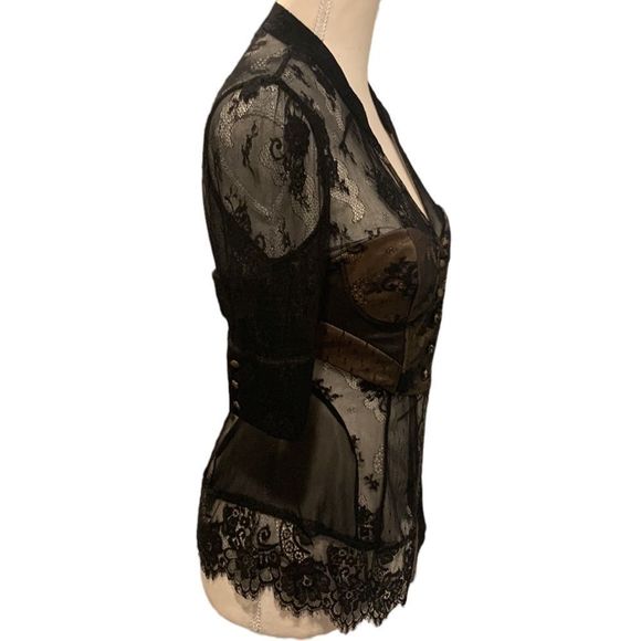 Marciano Lace Bustier Blouse - Picture 3 of 6